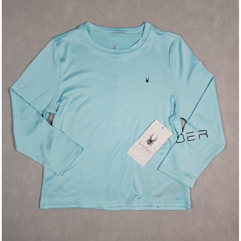 Spyder‎ Youth Blue UPF Sun Protection Long Sleeve Shirt Size 7 NWT